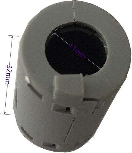 Inner Diameter 0.43inch (11mm) Noise Filter Ferrite Core Ferrite Clamps Ferrite Clips on Data or Power Cables Ferrite Chokes Black or Grey 4pcs/Pack (Black) in Saudi Arabia