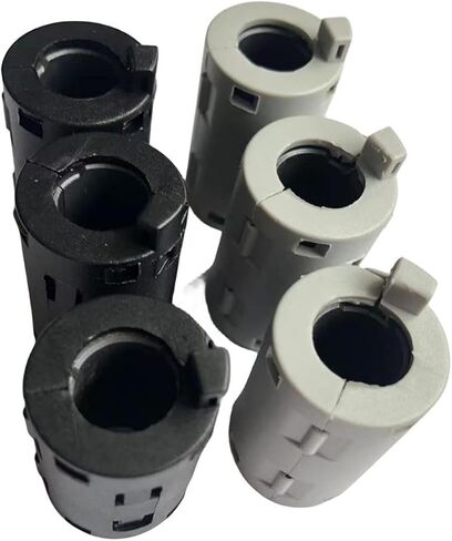Inner Diameter 0.43inch (11mm) Noise Filter Ferrite Core Ferrite Clamps Ferrite Clips on Data or Power Cables Ferrite Chokes Black or Grey 4pcs/Pack (Black) in Saudi Arabia