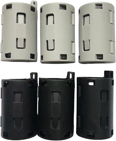 Inner Diameter 0.43inch (11mm) Noise Filter Ferrite Core Ferrite Clamps Ferrite Clips on Data or Power Cables Ferrite Chokes Black or Grey 4pcs/Pack (Black) in Saudi Arabia