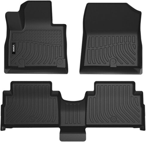 VIWIK Floor Mats Fits for 2019 2020 Santa FE 5 Passenger Models, All Weather Protection Car Mats 1st and 2nd Row Front & Rear Floor Liners Black in Kuwait