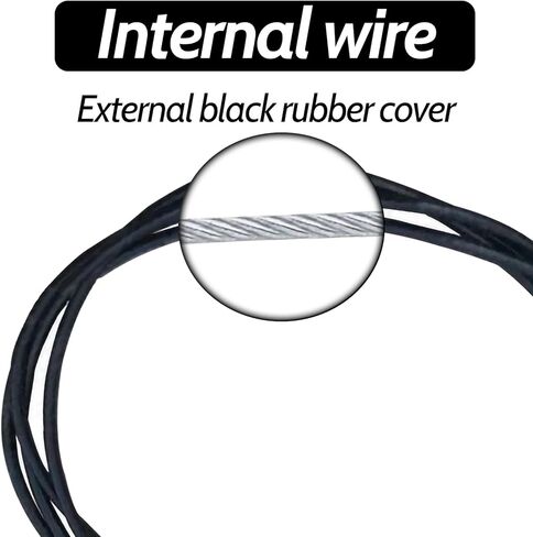 Fitness Pulley Cable Fitness Gym Replacement Cable Thick 5mm Heavy Duty Steel Wire Rope Cord Pulley Machine Accessories Non-Slip Cable Pulley Attachments for Gym Home Cable Pulley Machine in Kuwait