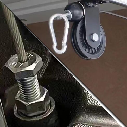 Fitness Pulley Cable Fitness Gym Replacement Cable Thick 5mm Heavy Duty Steel Wire Rope Cord Pulley Machine Accessories Non-Slip Cable Pulley Attachments for Gym Home Cable Pulley Machine in Kuwait