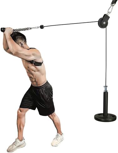 Fitness Pulley Cable Fitness Gym Replacement Cable Thick 5mm Heavy Duty Steel Wire Rope Cord Pulley Machine Accessories Non-Slip Cable Pulley Attachments for Gym Home Cable Pulley Machine in Kuwait