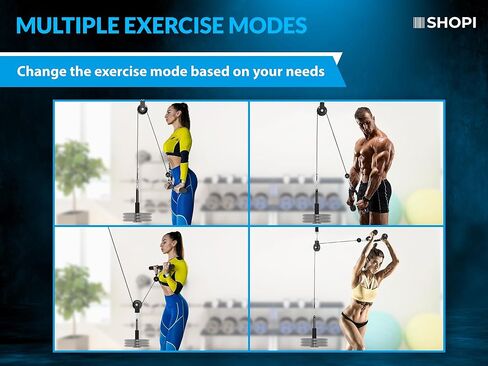 صالة الألعاب الرياضية بنظام رفع الأثقال - معدات اللياقة البدنية المنزلية المدمجة لتمارين الجسم بالكامل - مادة شديدة التحمل M7، M9 أبازيم - كابل مقاومة قابل للتعديل in Kuwait