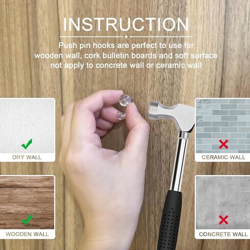 100 قطعة من خطافات دبابيس الدفع من K&janet6am، مسامير دبابيس برؤوس بلاستيكية، مسامير إبهام حائطية شفافة، دبابيس دفع شفافة لجدار القماش، تقويم صور خريطة لوحة إعلانات الفلين، اللوازم المدرسية للمكتب المنزلي in Kuwait