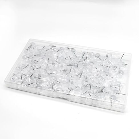 100 قطعة من خطافات دبابيس الدفع من K&janet6am، مسامير دبابيس برؤوس بلاستيكية، مسامير إبهام حائطية شفافة، دبابيس دفع شفافة لجدار القماش، تقويم صور خريطة لوحة إعلانات الفلين، اللوازم المدرسية للمكتب المنزلي in Kuwait