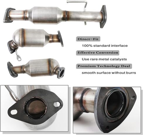 محول حفاز عالي التدفق على طراز المصنع متوافق مع 2009-2017 شيفروليه ترافيرس/2008-2017 بويك إنكليف/2007-2017 جي إم سي أكاديا/2007-2010 ساتورن أوتلوك 3 قطع (متوافق مع وكالة حماية البيئة) in Kuwait