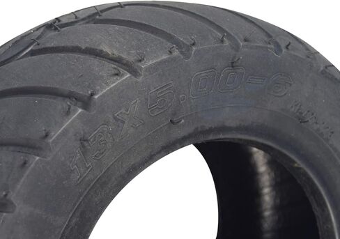 إطار هوائي بدون أنبوب مقاس 13x5.00-6 من AlveyTech لسيارات Go-Karts - عجلات عربة الذهاب للطرق الوعرة، إطار عربة جو كارت كهربائي 48 فولت، إطار بديل Baja، إطار هوائي بدون أنبوب MotoTec للطرق الوعرة، إطار سباق حافة 6 بوصات in Saudi Arabia
