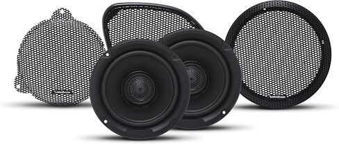 مجموعة الصوت Rockford Fosgate HD14-PMX-STG3: جهاز استقبال مباشر PMX، ومكبرات صوت Fairing، ومجموعة تثبيت أمبير بقدرة 800 واط، ومجموعة سماعات Saddlebag لاختيار موديلات Harley-Davidson Road Glide وStreet Glide لعام 2014+ in Saudi Arabia