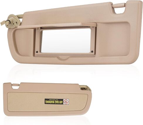 واقي من الشمس من الجانب الأيسر للسائق من Youxmoto لسيارة Honda Civic 2006 2007 2008 2009 2010 2011 EX LX Sedan SI Coupe Beige Visor، 83280-SNA-A01ZA in Saudi Arabia