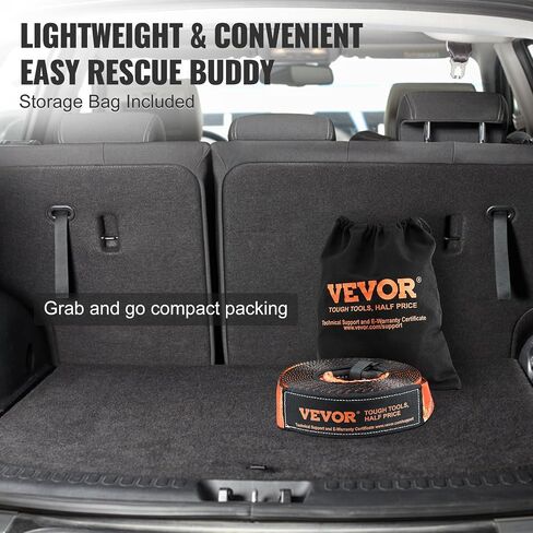 مجموعة VEVOR للاسترداد على الطرق الوعرة، 3 بوصات × 30 بوصة، أشرطة سحب شديدة التحمل مع خطافات 30000 رطل، مجموعة أشرطة ونش، 44092 رطلًا من الأغلال على شكل حرف D، جهاز استقبال الأصفاد، بكرة كتلة الخطف، قفازات، حقيبة تخزين لسيارة جيب ATV in Saudi Arabia