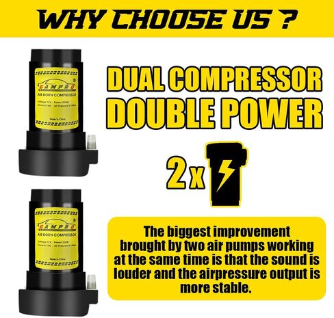 12 فولت بوق هوائي زنك بوق شاحنة بوق هوائي مع ضاغط لأي مركبات 12 فولت شاحنات لوريس قطارات قوارب سيارات in Kuwait