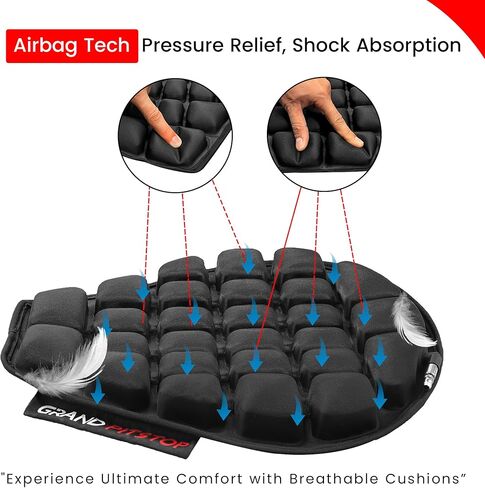 وسادة مقعد هوائية للدراجة النارية من جراند بيتستوب مع وسادات هوائية فقاعية قابلة للنفخ مع غطاء شبكي مسامي وقاعدة مضادة للانزلاق متوافقة مع دراجة نارية كروزر in Kuwait