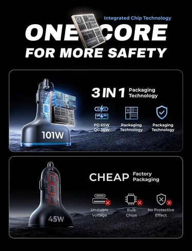 LISEN 101W USB C Car Charger 4 Port Super Fast Charging Car Charger Adapter PD3.0 & QC3.0 Cigarette Lighter Car USB Charger Multi Port with Cable,Compatible with iPhone 15 Pro Max 14 Samsung S24 iPad in Saudi Arabia