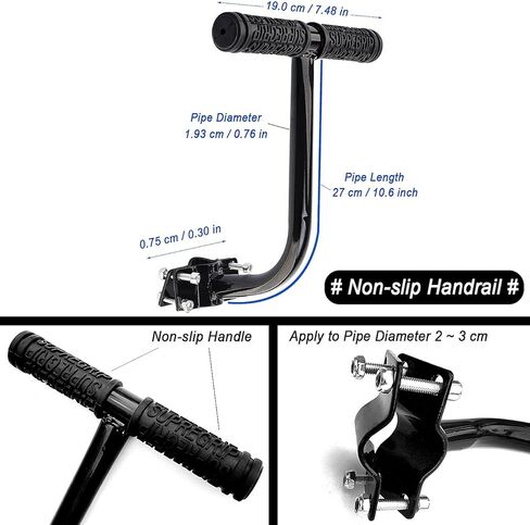 وسادة المقعد الخلفي للدراجة مع مسند ظهر آمن + درابزين مسند ذراع للمقعد الخلفي + مساند قدم مخفية قابلة للطي للدراجة + جرس مقود (مجموعة عالمية لركوب الدراجات مع مجموعة أدوات إصلاح)، أبيض in Kuwait