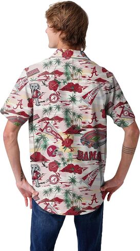 FOCO Alabama Crimson Tide NCAA Mens Thematic Stadium Print Button Up Shirt in Saudi Arabia