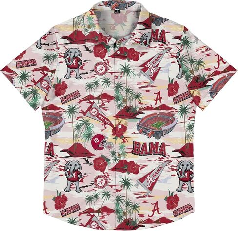 FOCO Alabama Crimson Tide NCAA Mens Thematic Stadium Print Button Up Shirt in Saudi Arabia