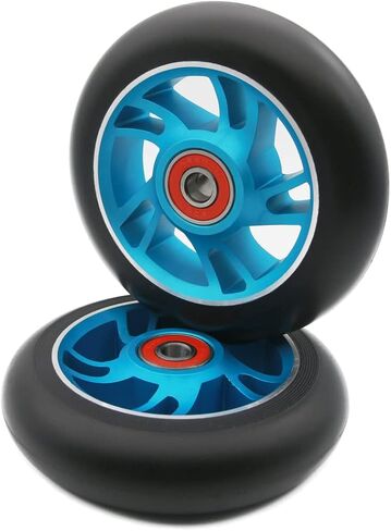 2Pcs 100 mm Pro Stunt Scooter Wheels with Abec 9 Bearings for MGP/Razor/Lucky/Envy/Vokul Pro Scooters Replacement Wheels in Saudi Arabia