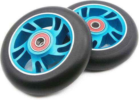 2Pcs 100 mm Pro Stunt Scooter Wheels with Abec 9 Bearings for MGP/Razor/Lucky/Envy/Vokul Pro Scooters Replacement Wheels in Saudi Arabia