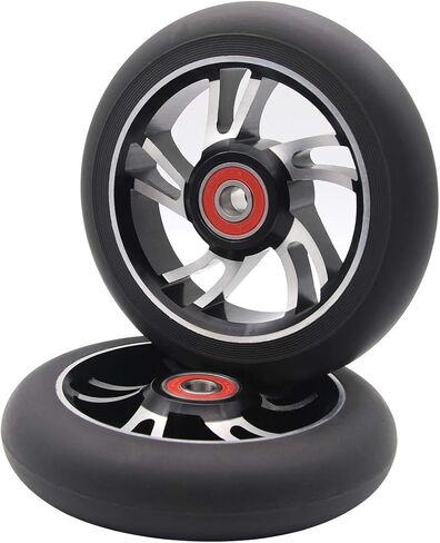 2Pcs 100 mm Pro Stunt Scooter Wheels with Abec 9 Bearings for MGP/Razor/Lucky/Envy/Vokul Pro Scooters Replacement Wheels in Saudi Arabia