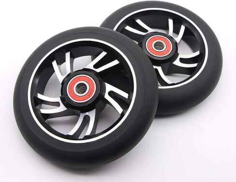 2Pcs 100 mm Pro Stunt Scooter Wheels with Abec 9 Bearings for MGP/Razor/Lucky/Envy/Vokul Pro Scooters Replacement Wheels in Saudi Arabia