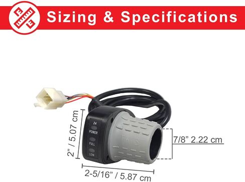 AlveyTech 6-Wire Throttle & Controller Bundle (Versions 1-7) 201C6-3A/HB2430TYD-FS - Fits The Razor Pocket Mod Blossom, Betty, Bistro, Bella, Chrissy, Daisy Electric Scooter, Mini Bike Cable Kit in Saudi Arabia