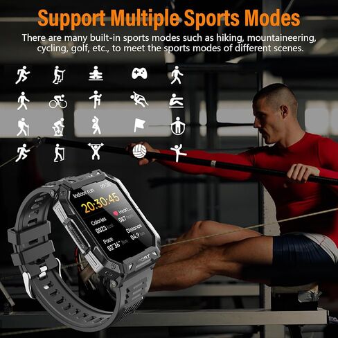 ساعة ذكية للرجال والنساء مع مكالمة بلوتوث، 2 بوصة قرص DIY مع معدل ضربات القلب والأكسجين في الدم ومتتبع اللياقة البدنية أثناء النوم وإخطار الطقس و100 وضع رياضي لهاتف Android iOS in Kuwait