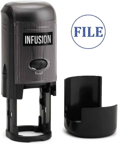 Infusion Approved by Round Self-Inking Stock Rubber Stamp (3/4'' Diameter) - Red Ink in Saudi Arabia