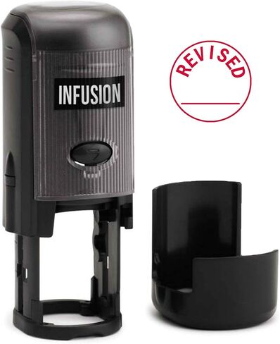 Infusion Approved by Round Self-Inking Stock Rubber Stamp (3/4'' Diameter) - Red Ink in Saudi Arabia