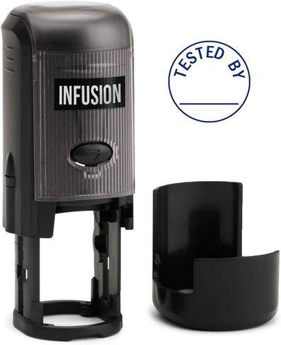 Infusion Approved by Round Self-Inking Stock Rubber Stamp (3/4'' Diameter) - Red Ink in Saudi Arabia
