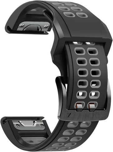 سوار سيليكون متوافق مع Garmin Fenix ​​7/7 Pro/6/6 Pro/5/5 Plus، 22 مم سريع التركيب من السيليكون الناعم المسامي، سوار بديل لـ Garmin Forerunner 965/955/945/945 LTE/935/745 in Saudi Arabia