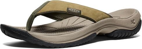 KEEN Men's Kona Flip Flop Beach Sandals, Black/Steel Grey, 12 in Saudi Arabia
