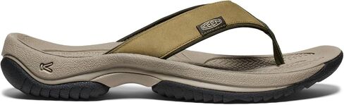 KEEN Men's Kona Flip Flop Beach Sandals, Black/Steel Grey, 12 in Saudi Arabia