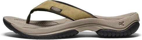 KEEN Men's Kona Flip Flop Beach Sandals, Black/Steel Grey, 12 in Saudi Arabia