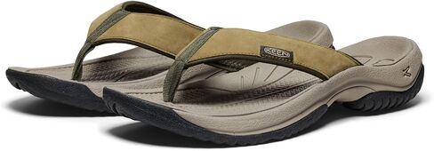 KEEN Men's Kona Flip Flop Beach Sandals, Black/Steel Grey, 12 in Saudi Arabia