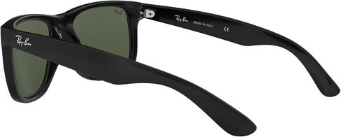 Ray-Ban RB4165F Justin Low Bridge Fit Rectangular Sunglasses, Rubber Black/Clear, 55 mm in Saudi Arabia
