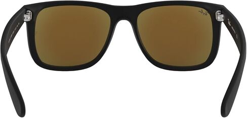 Ray-Ban RB4165F Justin Low Bridge Fit Rectangular Sunglasses, Rubber Black/Clear, 55 mm in Kuwait