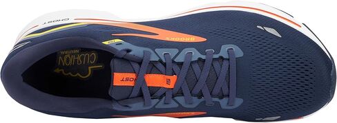 Brooks Men's Ghost 15 Neutral Running Shoe - Peacoat/Blue/Orange Pop - 8.5 Narrow in Saudi Arabia