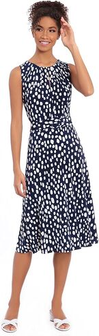 London Times Women's, Sleeveless Jersey Keyhole Belted Midi Dress in Saudi Arabia