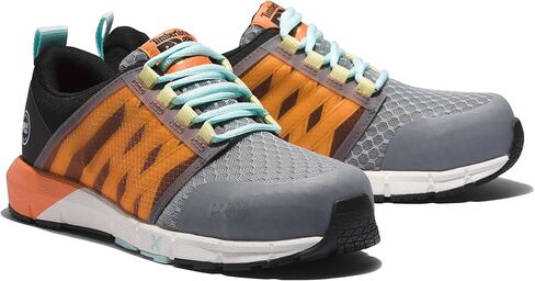 حذاء عمل رياضي صناعي من Timberland PRO، Radius Composite Safety Toe، رمادي/أسود/برتقالي-2024 جديد، عرض 9.5 in Saudi Arabia