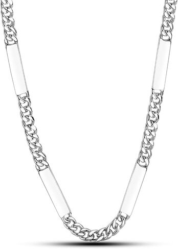 Dankadi Men 925 Sterling Silver 6mm Miami Cuban Link Necklace Fashion Women 18 "20" 22 "24" 26 "28" 30" Solid Silver Chain Choker Hip Hop Jewelry For Teen Boy Gift in Saudi Arabia