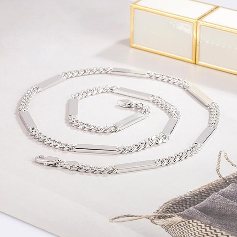 Dankadi Men 925 Sterling Silver 6mm Miami Cuban Link Necklace Fashion Women 18 "20" 22 "24" 26 "28" 30" Solid Silver Chain Choker Hip Hop Jewelry For Teen Boy Gift in Saudi Arabia