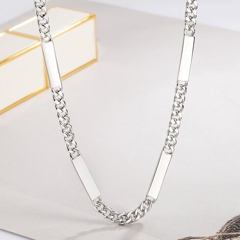 Dankadi Men 925 Sterling Silver 6mm Miami Cuban Link Necklace Fashion Women 18 "20" 22 "24" 26 "28" 30" Solid Silver Chain Choker Hip Hop Jewelry For Teen Boy Gift in Saudi Arabia