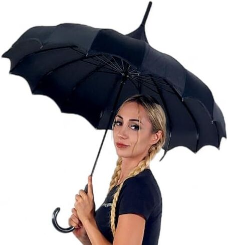 Gothic Rebel Dark Wing Black Gothic Pagoda Umbrella in Kuwait