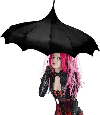 Gothic Rebel Dark Wing Black Gothic Pagoda Umbrella in Kuwait