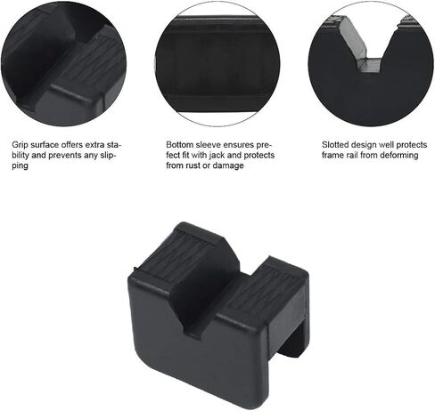 Jack Pad Adapter for Jack Stand Almost Universal Rubber Slotted Frame Rail Pinch welds Protector(Jack Stand Pads 4pack) in Saudi Arabia