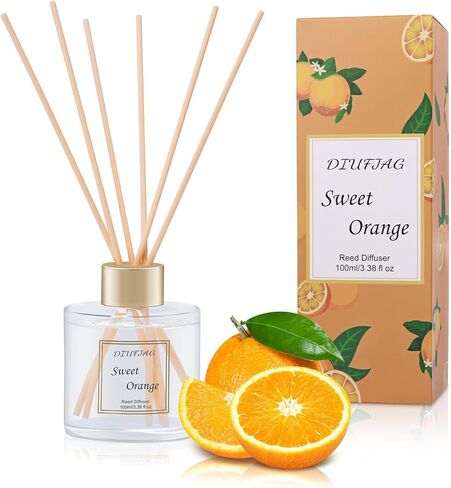 3.5 oz Scent Diffuser with 6 Fiber Sticks, 100ml Coconut Reed Diffuser Set Aromatherapy Fragrance Diffusers Air Fresheners for Home Bedroom Bathroom in Saudi Arabia