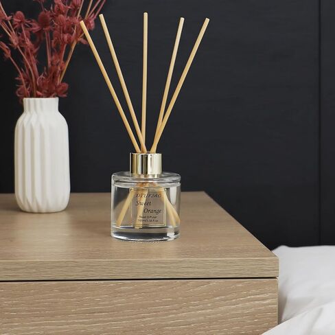 3.5 oz Scent Diffuser with 6 Fiber Sticks, 100ml Coconut Reed Diffuser Set Aromatherapy Fragrance Diffusers Air Fresheners for Home Bedroom Bathroom in Saudi Arabia