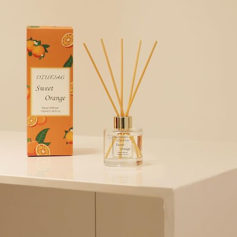 3.5 oz Scent Diffuser with 6 Fiber Sticks, 100ml Coconut Reed Diffuser Set Aromatherapy Fragrance Diffusers Air Fresheners for Home Bedroom Bathroom in Saudi Arabia