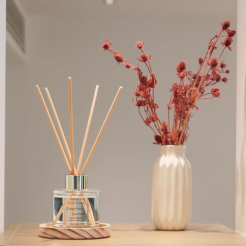 3.5 oz Scent Diffuser with 6 Fiber Sticks, 100ml Coconut Reed Diffuser Set Aromatherapy Fragrance Diffusers Air Fresheners for Home Bedroom Bathroom in Kuwait